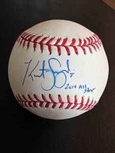 lot 113 image: Kurt Suzuki Autographed Baseball w MLB Authentication - Inscribed 2014 All Star on Rawlings OMLB Selig Ball