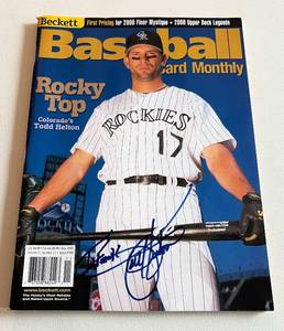lot 120 image: Todd Helton Signed 2000 Baseball Card Monthly Autograph