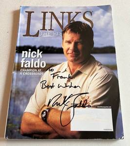 lot 133 image: Nick Faldo Signed 2002 Links Magazine - Golf Autograph