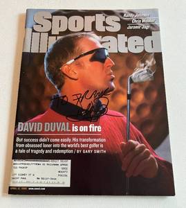 lot 135 image: David Duval Signed 1999 Sports Illustrated Golf Magazine Autograph