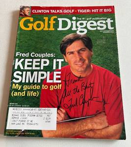 lot 137 image: Fred Couples Signed 2000 Golf Digest Magazine Autograph