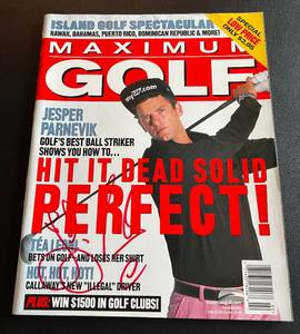 lot 138 image: Jesper Parnevik Signed 2001 Maximum Golf Magazine, Autograph