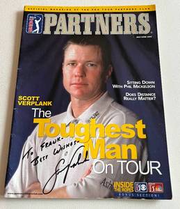 lot 140 image: Scott Verplank Signed 2002 PGA Partners Magazine - Golf Autograph