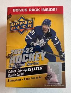 lot 27A image: 2021-22 Upper Deck Hockey Extended Series Hobby Box - NewSealed 6 Packs Inside, Cards