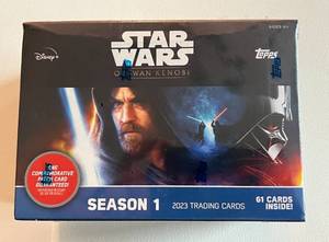 lot 29A image: Star Wars Obi-wan Kenobi Season 1 2023 Topps Hobby Box - NewSealed, 61 Trading Cards