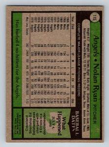 lot 12A image: Nolan Ryan 1979 Topps #115 Vintage Baseball Card