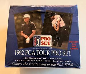 lot 177 image: 1992 PGA Tour Pro Set Card Box - NewSealed - 36 Packs