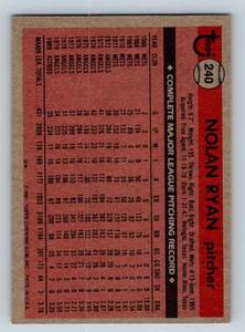 lot 114A image: Nolan Ryan 1981 Topps #240 Vintage Baseball Card