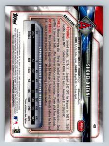 lot 48A image: Shohei Ohtani RC 2018 Bowman #49 Rookie Baseball Card