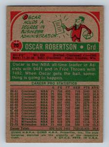 lot 77A image: Oscar Robertson 1973-74 Topps #70 Vintage Basketball Card