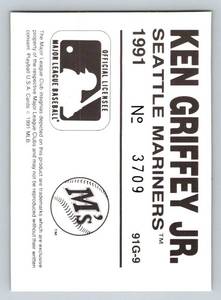 lot 93A image: Ken Griffey Jr. 1991 Playball Cards #91G-9 No.3709 Baseball Card
