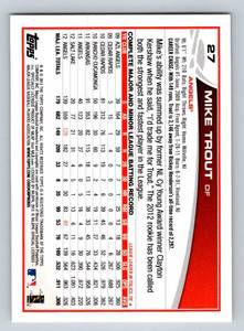 lot 95A image: Mike Trout Rookie Cup 2013 Topps #27 Baseball Card