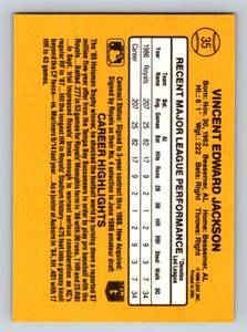 lot 150A image: Bo Jackson RC 1987 Donruss Rated Rookie #35 Baseball Card