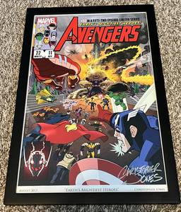 lot 197 image: Avengers Artist Signed and Framed Poster 12x18 - 2012 Earths Mightiest Heroes by Christopher Joens