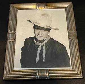lot 184 image: John Wayne Framed 8x10 Cowboy Photo