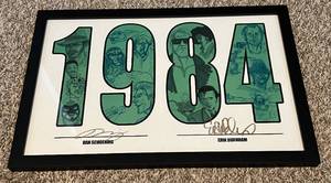 lot 199 image: Artist Signed Print of All Movies in 1984 Framed Poster 12x18 - Dan Schoening and Erik Burnham