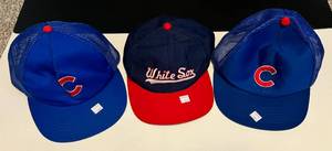 lot 245 image: Vintage  Retro Chicago Cubs (2) and Chicago White Sox Baseball Hats