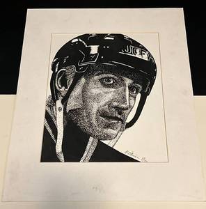 lot 230 image: Wayne Gretzky Sports Star Screen Print 16x20 by Patrick OBrien, Limited Edition Numbered 38100 - Hockey