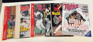 lot 266 image: (6) Minnesota Twins  World Series Sports Illustrated Magazines 1987 and 1991 Baseball
