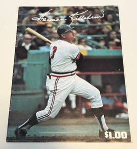 lot 268 image: Harmon Killebrew 1974 Retirement Magazine - back cover signed by Bert Blyleven - Minnesota Twins Baseball