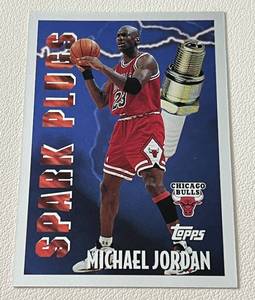 lot 22B image: Michael Jordan Spark Plugs Insert 1996Topps #SP2 Basketball Card