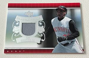 lot 38A image: Ken Griffey Jr. Relic Patch - 2007 Upper Deck Game Materials #UD-KG Baseball Card