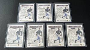 lot 85B image: Michael Jordan 7 Card Baseball Lot - 1995 Upper Deck One On One Card Set
