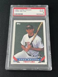 lot 86A image: Todd Helton RC PSA Graded 9 Mint 1993 Topps Traded #19T Rookie Baseball Card
