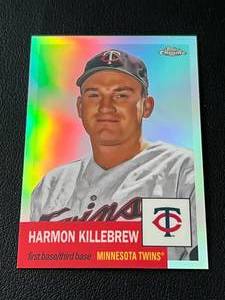 lot 142A image: Harmon Killebrew Refractor 2022 Topps Chrome #459 Minnesota Twins Baseball Card