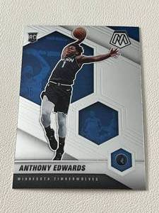 lot 155A image: Anthony Edwards RC 2020-21 Mosaic #201 Minnesota Timberwolves Rookie Basketball Card