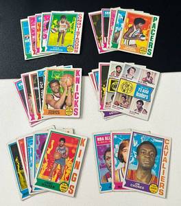 lot 180A image: 1974-75 Topps Basketball 28 Card Lot - Includes Stars - Vintage Cards