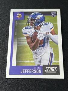 lot 187A image: Justin Jefferson RC 2020 Chronicles Score #449 Rookie Minnesota Vikings Football Card