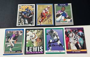 lot 189B image: Minnesota Vikings Football 7 Card Autograph Lot - Hershcel Walker