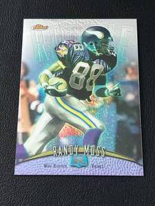lot 199A image: Randy Moss RC 1998 Topps Finest #135 Rookie Minnesota Vikings Football Card