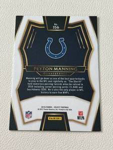 lot 206A image: Peyton Manning Prizm 2016 Select #156 Football Card
