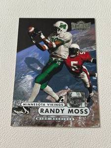 lot 211A image: Randy Moss RC 1998 Fleer Metal Universe #100 Rookie Minnesota Vikings Football Card