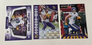 lot 217A image: Adam Thielen 3 Card Lot - Minnesota Vikings Football Cards