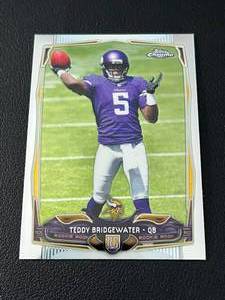 lot 223A image: Teddy Bridgewater RC 2014 Topps Chrome #174 Rookie Minnesota Vikings Football Card