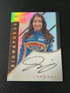 lot 244A image: Julia Landauer Auto NASCAR 2017 Select Signatures Prizm #S-JL Racing Card