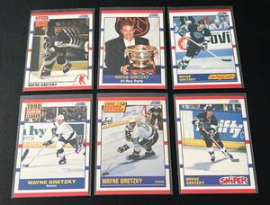 lot 245A image: Wayne Gretzky 1990 Score Hockey 6 Card Lot NHL