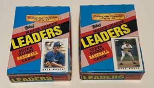 lot 263A image: 1988 Topps League Leaders (2) New Boxes of 36 Packs Each - Baseball Cards
