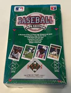 lot 311A image: 1990 Upper Deck Baseball Pack Box - New Sealed 36 Packs of Baseball Cards