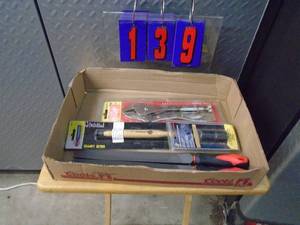 lot 139 image: Flat of quality trade show tools. As shown.