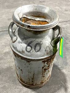 lot 484 image: Galvanized Vintage Milk Can