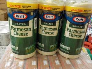 lot 238 image: 3 x 24 oz Kraft Grated Parmesan Cheese best date 0124