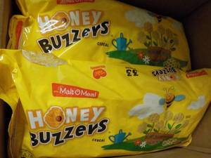 lot 253 image: 3 x 33 oz Bags Honey Buzzers Malt O Meal Cereal