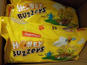 lot 254 image: 3 x 33 oz Bags Honey Buzzers Malt O Meal Cereal