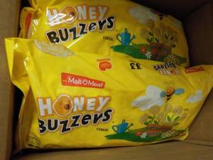 lot 255 image: 3 x 33 oz Bags Honey Buzzers Malt O Meal Cereal