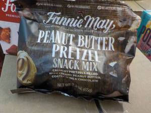 lot 276 image: 2 Fannie May Peanut Butter Pretzels Snacks 12 total 2.3 oz Bags
