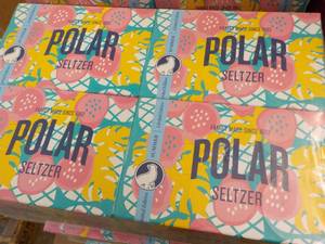 lot 281 image: 4 x 6 packs Polar Pineapple Guava Seltzer